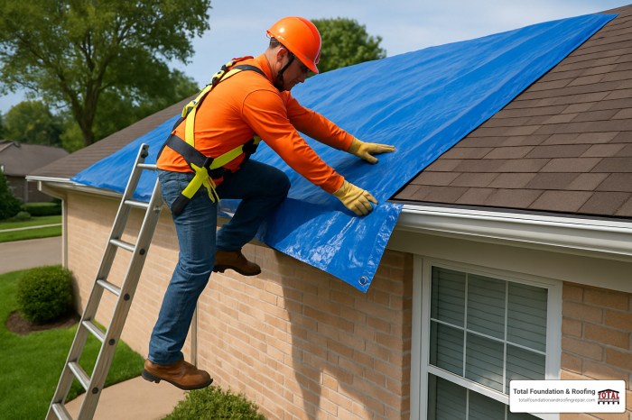 How to Tarp Your Roof in an Emergency Without Losing Your Mind - Total ...